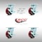 Service Caster 4 Inch SS Poly on Aluminum Caster Set with Roller Bearings and Brake/Swivel Lock SCC-SS30S420-PAR-TLB-BSL-4 - alternate 1